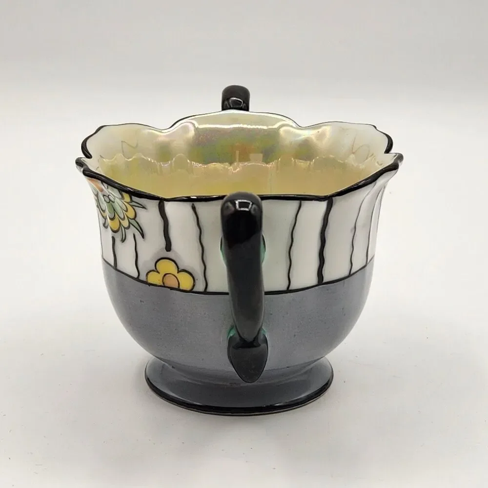Noritake Sugar Creamer Set Floral  Era 1930-40 M Series Hand Painted Japan MCM